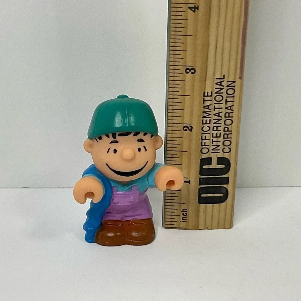 vtg mcdonalds happy meal toy peanuts farm linus charlie brown figure 2.5 inch lo